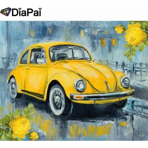 DIAPAI 100% Full Square/Round Drill 5D DIY Diamond Painting "Car scenery" Diamond Embroidery Cross Stitch 3D Decor A21251