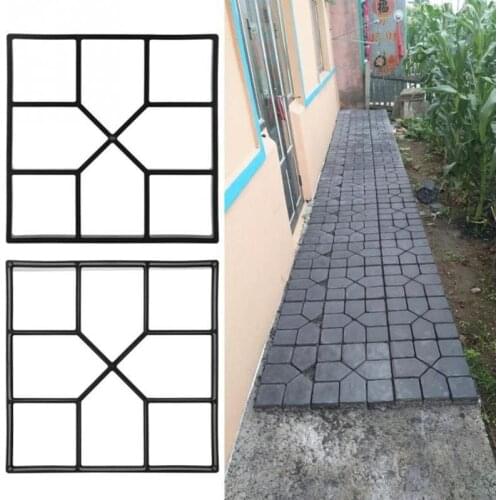Manually Paving Cement Brick Concrete Molds DIY Plastic Path Maker Mold Garden Stone Road Mold Garden Decoration