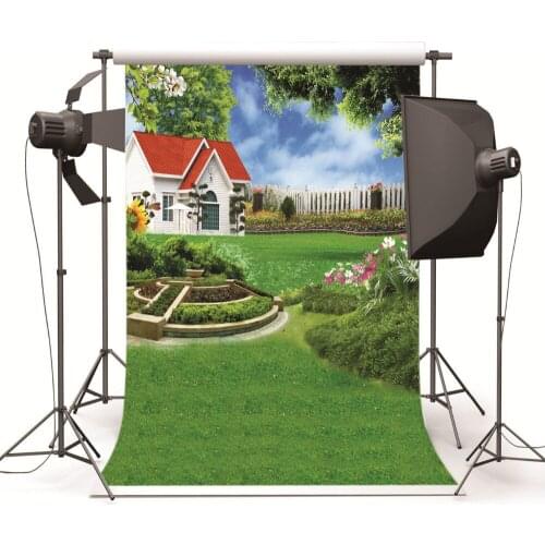 Photography Background for Baby Photo Studio Children Wedding Spring Flowers House Photographic Backdrop for Photo Shooting