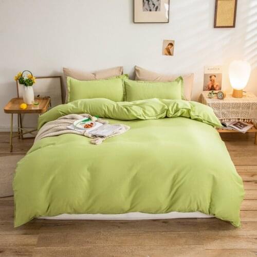 Minimalist Style Bedding Set Duvet Cover Pillowcase 3pcs 200x230,Quilt Cover Blanket Cover 150x200,Green Pattern Bed Sheet Set