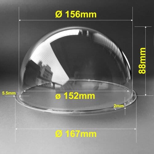 167x88mm Transparent 4 Inch Indoor Outdoor CCTV Replacement Acrylic Clear Dome Protector Housing Security Cameras Accessories