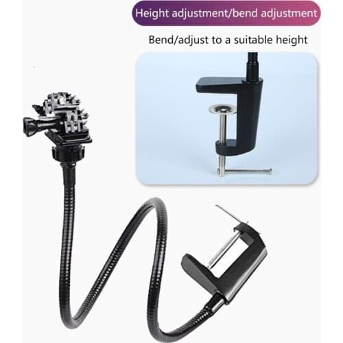 Camera Bracket with Enhanced Desk Jaw Clamp Flexible Gooseneck Stand for Webcam Brio 4K C925e C922x C922 C930e C930 C920 QXNF