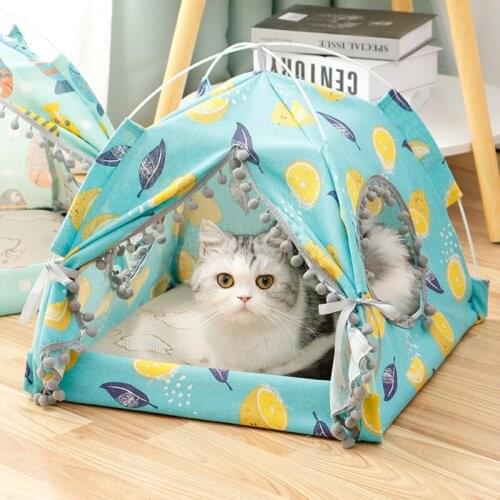 Summer Dog House Cage Pet Dog Cat Bed Breathable Dog Tent Nest for Puppy Kitten Tent Puppy Kennel Pet Supplies