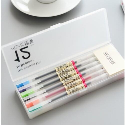 Life Log Gel Pen Set Mini Notebook Simple Ink Pen Office Supplies School Stationery Set 12 Colors 0.5mm Not Erasable