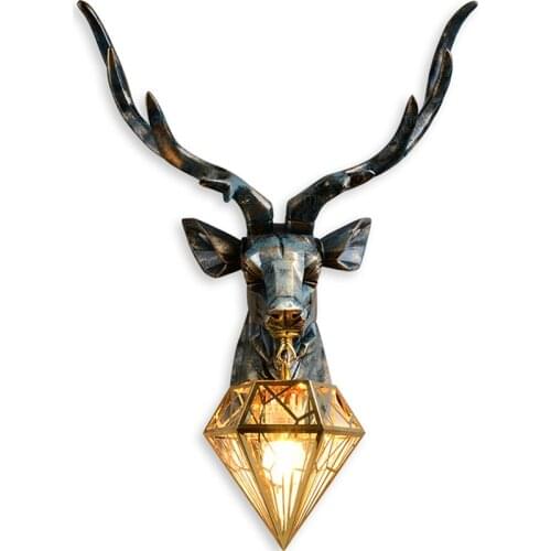 Nordic Antler wall light deer head wall lamp in living room foyer bedside bedroom decorative wall sconce hallway stairs lighting