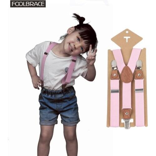 Ring Bear Boys Suspenders Kids Vintage Brown Suspenders Leather For Pants Brace Baby Suspenders Button Tirantes Para Bebe