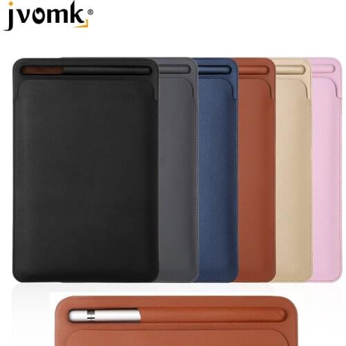 Premium PU Imitation leather Sleeve Case for iPad Pro 12.9 2017 Pouch Bag Cover with Pencil Slot for iPad Pro 12.9 2015