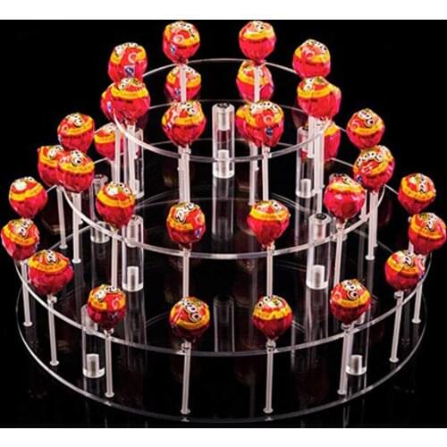 Transhome Dessert Stand 35 Holes Transparent Lollipop Display Stand Birthday Party Supplies Candy Cake Food Display Tools 2019