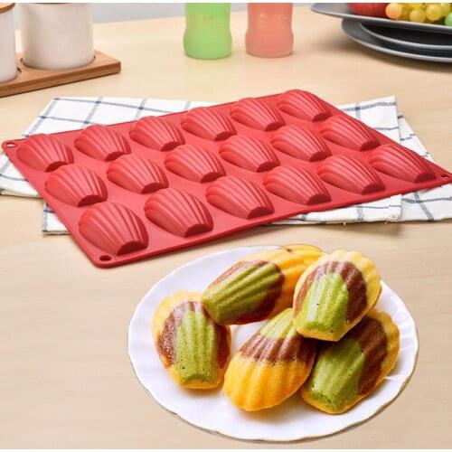 SHENHONG Shell Cake Moulds Silicone Madeleine Molds Cookies Baking Tools French Desserts Kitchen Bakeware Disposable Piping Bag