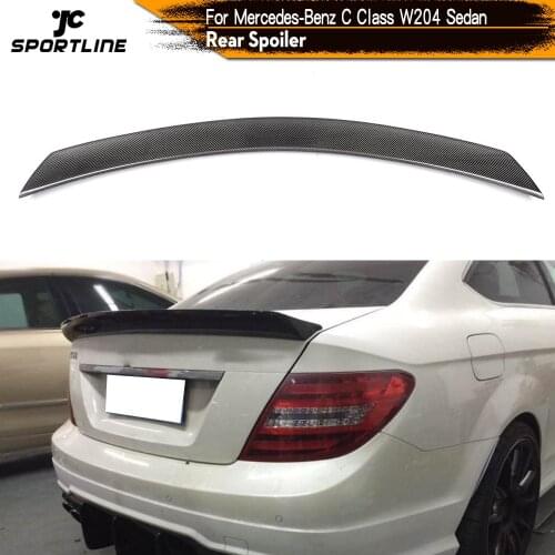 Rear Trunk Spoiler Wing Lip for Mercedes-Benz C-Class W204 C180 C200 C250 C300 C63 AMG Coupe 2008 - 2014 Carbon Fiber / FRP