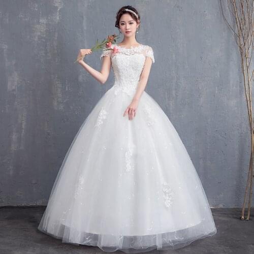Lace Up Wedding Dresses Bridal Embroidery Ball Gowns Wedding Dress 2020 New Style Bride Princess Dresses Vestidos De Novia