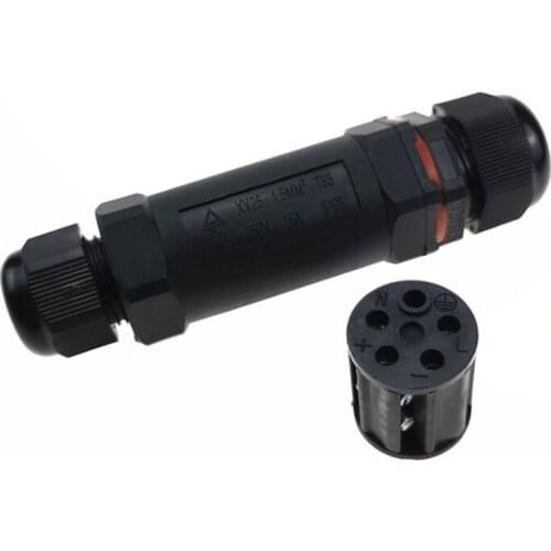 1pcs IP68 Outdoor Wire Cable Waterproof Connector 5 Pin Wiring Terminal Interface Electrical Fireproofing Plug Socket Adapter