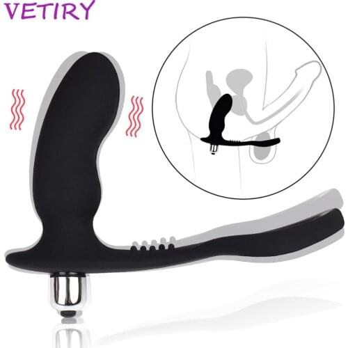 VETIRY Vibrating Prostate Massager Men Anal Plug 10 Speed Anal Vibrator Butt Plug Silicone Sex Toys for Adult G-Spot Stimulation