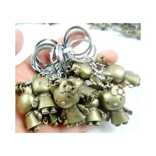 1PCS Fashion Creative Key Chain Ring Keyring Heart-shaped Keychain Cat Pendant Gift Tool Men Car Accessories Free Shipping