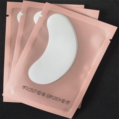 100 Pairs Pink Eyelashes Collagen Patches Under Eye Pads Lash Paper Patch Wraps Eyelash Extension Make Up Tools By Free Shipping