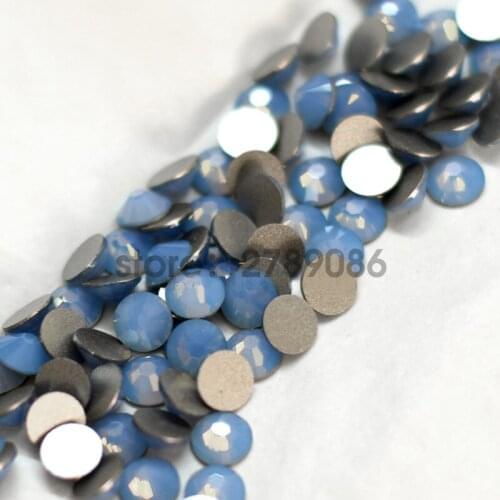 1440pcs/lot Bule opal FlatBack Strass Nail art Rhinestone 3D Glass Round Crystal Stones For DIY Nails Decorations Charms