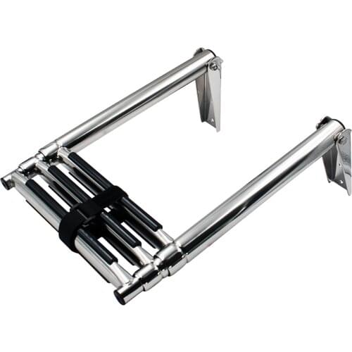 316 Stainless Steel Yacht Launching Deck Foldable Telescopic Ladder Boarding Ladder Pedal Vessel