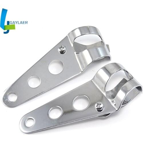 35-43mm Universal Motorcycle Headlight Mounting Bracket Fork Ears Adjuster Mount Clamp Chopper Holder For Bobber Cafe Racer