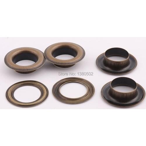 50pcs 23mm Top Quality Bronze color Large Grommets Eyelets with washer for Leather craft DIY Shoes Belt Bag accessories