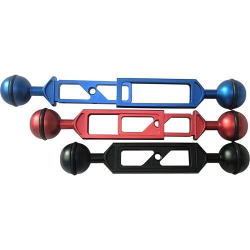Aluminum Alloy Diving 1inch Ball Head Camera Light Extension Retractable Arm 5/6/7/8/9/10/11/12inch Adjustable w/ 1/4 Screw Hole