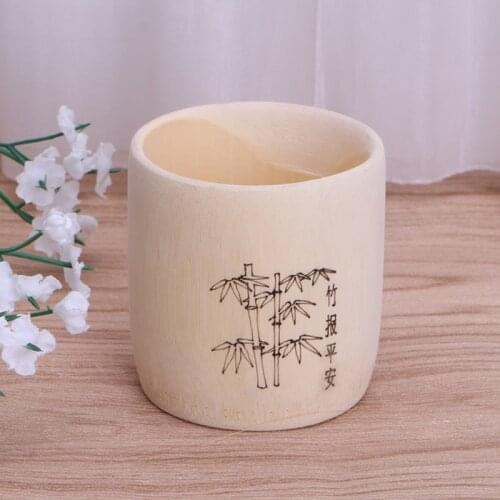 Bamboo Wooden Drinking Cup Coffee Tea Mug Breakfast Beer Milk Wine Glass U90A