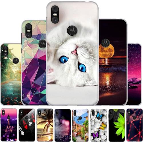For Motorola Moto One Case Cover For Motorola P30 Play Coque TPU Capa For Moto One Silicone House Print 3D Case Bumper