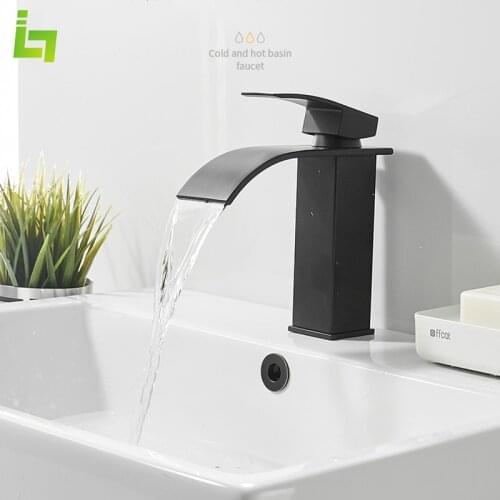 JFaucet Basin Faucet Solid Cold & Hot Water Bathroom Faucet Single Handle Water Sink Tap Bathroom Accessories