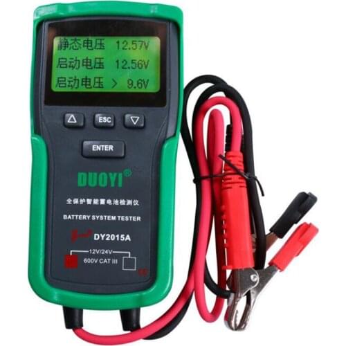 DY2015A 12V 24V Car Battery Tester Analyzer Lead Acid CCA Load Battery Charge Test Digital Automotive Battery Capacity Tester