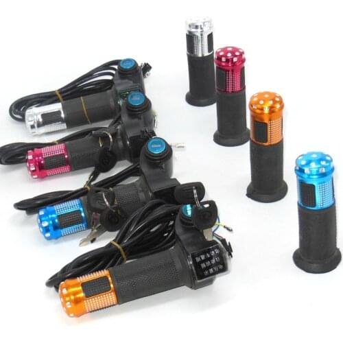 12V-84V EVFITTING Electric Scooter/Electric bicycle Throttle Grip Handlebar LED Digital Meter