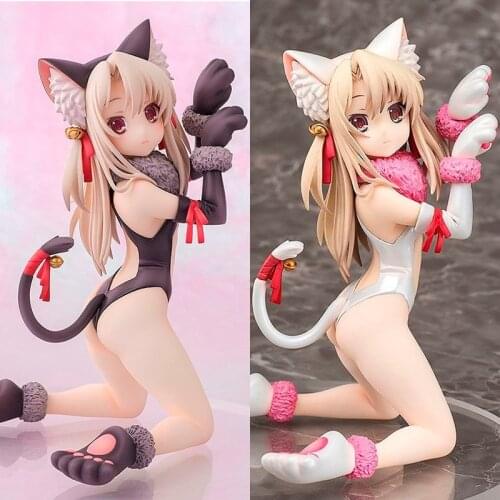 Anime Fate/Kaleid Liner Illyasviel Von Einzbern Black And White Cat Ear Girls Action Figures Collection Model Toys Gift Doll