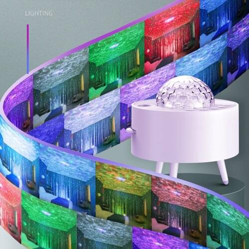 Galaxy Projector Light Aurora Starry Projection Light Night Lamp For Bedroom Party Decor Room Bluetooth Speaker Christmas Gift