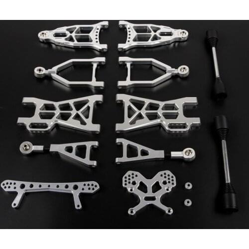 CNC alloy Front and Rear extended A arm set for HPI ROVAN 1/5 GAR CAR 5SC 5B 5T
