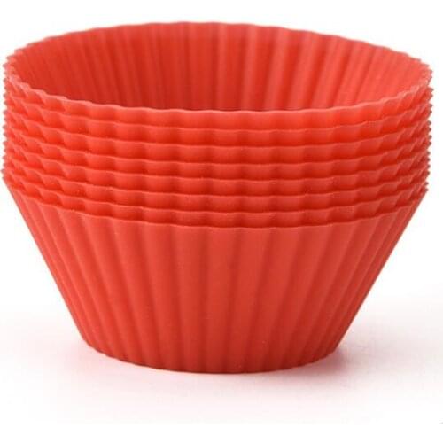 Round Shape Silicone Muffin Cupcake Baking Moulds Case Cupcake Maker Mold Tray Baking Cup Cake Mold Tools LX6454