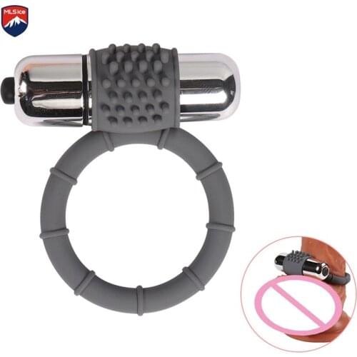 MLSice Sex Vibrating Cock Ring Penis Ring Dildo Vibrator with Clit Stimulator Sex Toy for Men Ejaculation Women Honey Adult Play