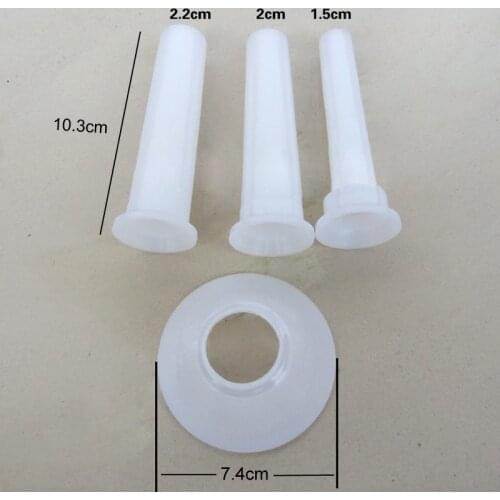 4 Pcs Meat Sausage Casing Home Kitchen Ham Maker Grinder Meat Filling Funnel Poultry Tool Set Meat Nozzles Grinder