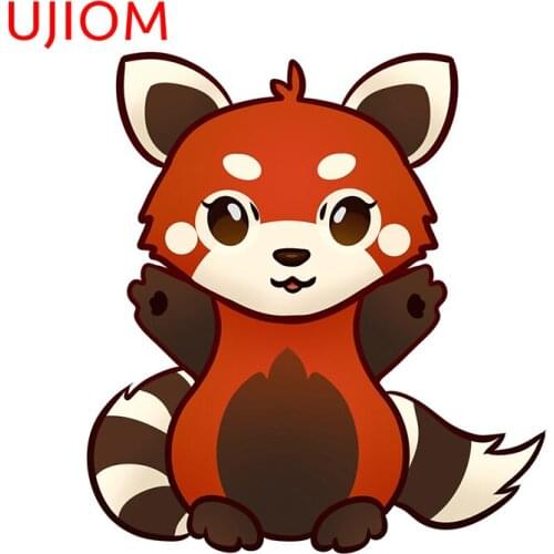 UJIOM Wall Stickers Cartoon Red Panda Wallpaper Decoration Waterproof Door Sticker Accessories Room Home Decor Art PVC Decals
