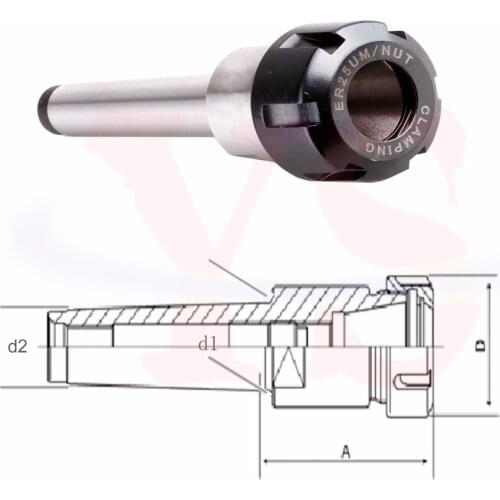 New ER32 MT2 3/8" Collet Chuck Holder CNC Millling Morse Taper ER collet chuck