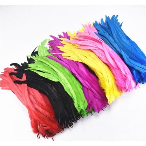 Wholesale 50pcs/Lot Rooster Tail Feathers for Crafts 12-14" /30-35cm Natural Rooster Feathers Wedding Feathers Decoration Plumas