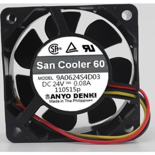 Original 9A0624S4D03 6025 24V 0.08A 6cm axial fan