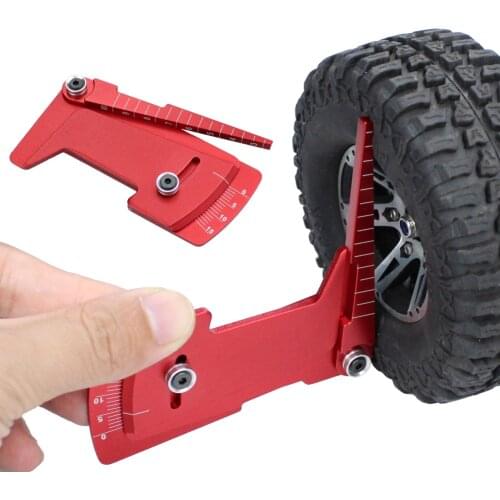 CNC Metal Adjustable Ruler Adjusting RC car height & wheel Rim Camber Measure 15 degrees Alloy for 1/10 RC Crawler Accessories