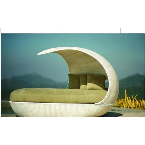 New arrival patio wicker clearance outdoor garden beach daybed furniture