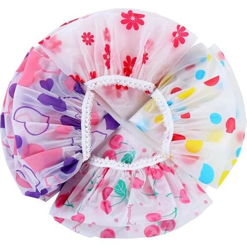 Shower Cap Waterproof Hair Care Styling Hair Salon Elastic Thicken For Women Spa Bath Hat Bathroom Products Hair Coloring Caps