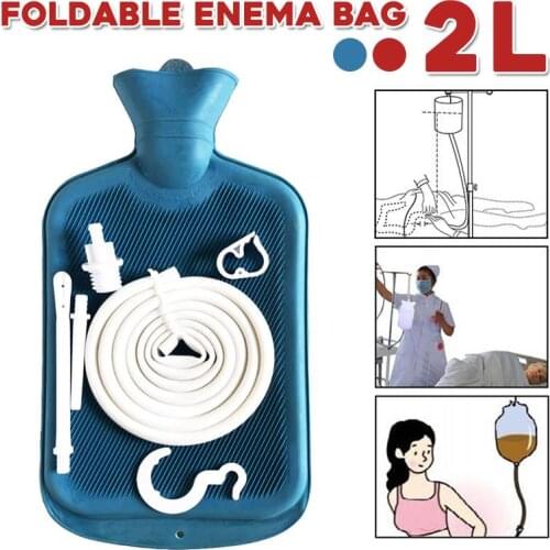 SPZ Enema Bag Foldable Reusable Silica Gel Coffee Water Colon Cleansing Enteroclysm Detoxified Bowel Bags Vaginal Washing Enema