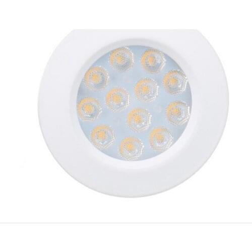 LED Under Cabinet Lights Closet Light 12V 3W Connecting Round Bookshelf Kitchen Surface Mounted Downlights Puck Showcase Lamp