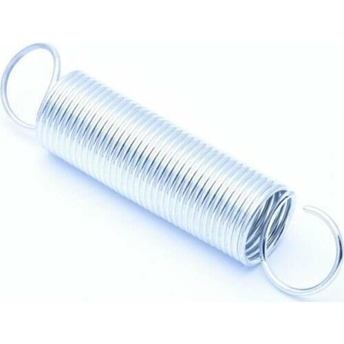 Tension Spring, 5Pcs, With Hook Outer Diameter 12mm White Zinc Plated Wire Diameter 1.6mm Extension Spring, Length 40-100mm