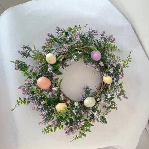 14'' Easter Egg Wreath, Spring Wreath for Wedding, Birthday, Store and Party