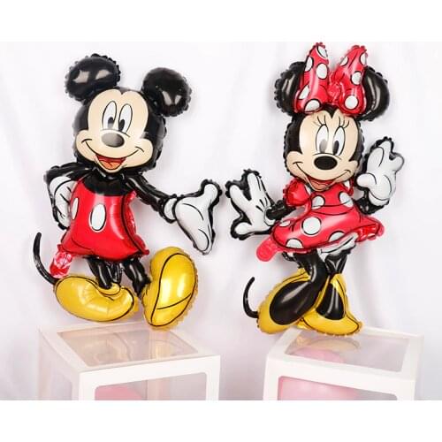 1pc large Mickey Minnie Mouse Head Foil Balloon Kids Birthday Party Decoration Baby Shower Supplies Inflatable Balloons