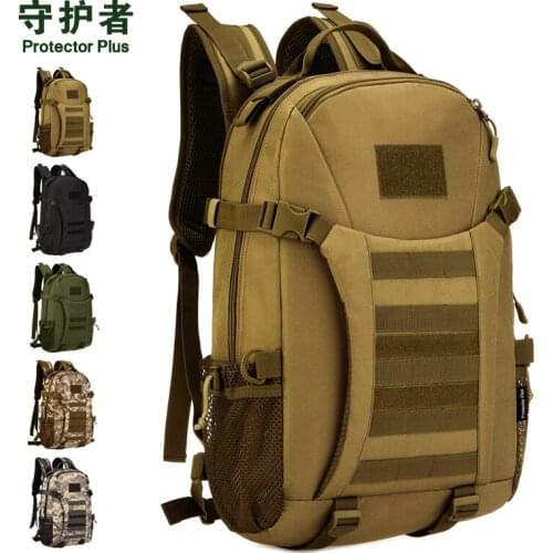 Protector Plus Outdoor Sports Bag 35L Camouflage Nylon 1000D Tactical Military Trekking Messenger Bag Hiking Cycling Backpack