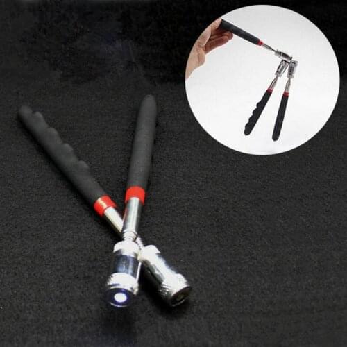 1pc Telescopic Adjustable Magnetic Pick Up Tools With LED Light Magnet Long Extendable Long Reach 70cm