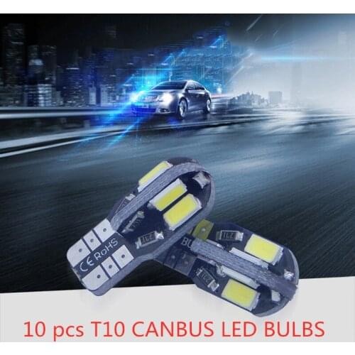 10pcs T10 W5w Led Car Interior Bulb Canbus For VW Golf Polo Passat Scirocco Tiguan For Skoda Octavia